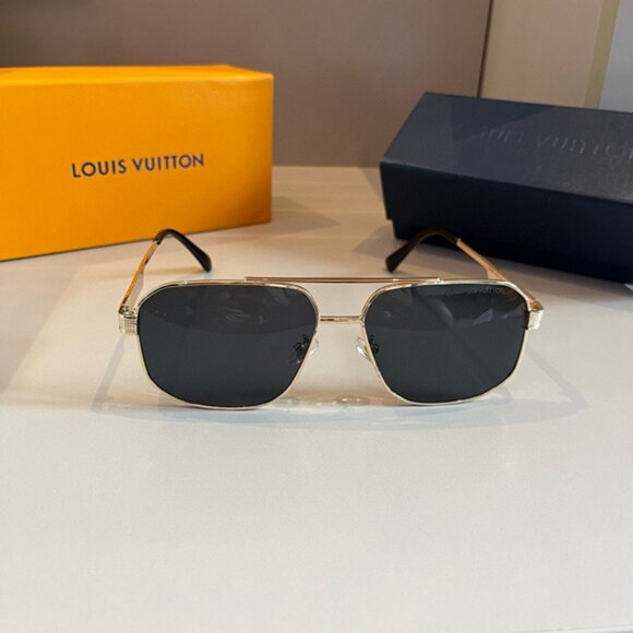 Louis Vuitton Black and Gold Sunglasses - Picture 1 of 7